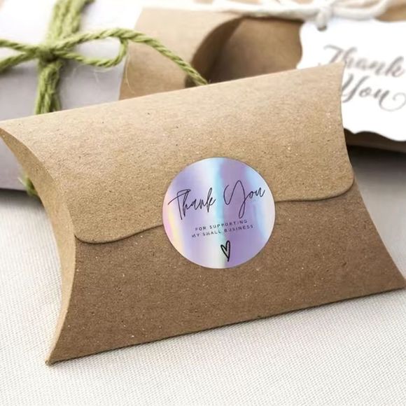 - Sale !🌈500 Thank You Roll Stickers Adhesive Holographic Sticke… - Picture 3 of 9